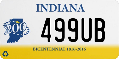 IN license plate 499UB