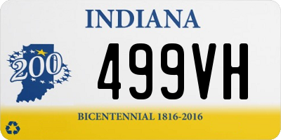 IN license plate 499VH