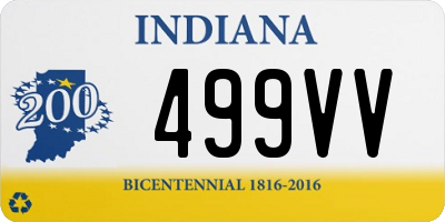 IN license plate 499VV