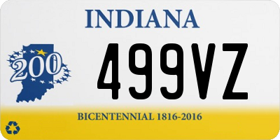 IN license plate 499VZ