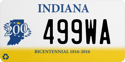 IN license plate 499WA