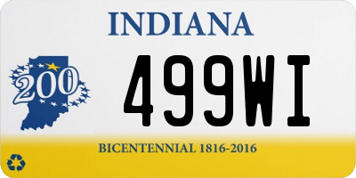 IN license plate 499WI