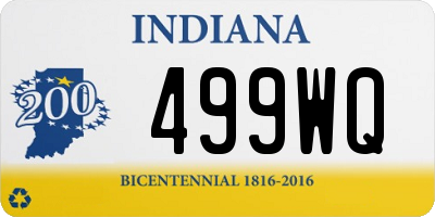 IN license plate 499WQ