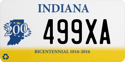 IN license plate 499XA