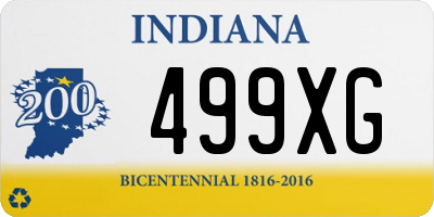 IN license plate 499XG