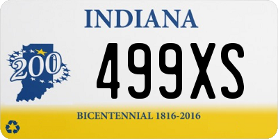 IN license plate 499XS