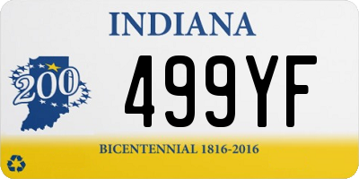 IN license plate 499YF