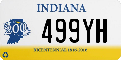 IN license plate 499YH