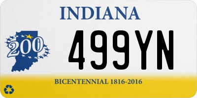 IN license plate 499YN