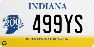 IN license plate 499YS