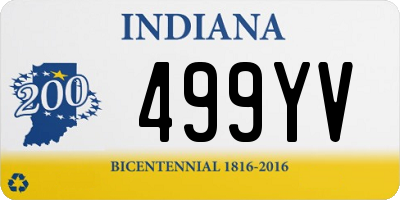 IN license plate 499YV