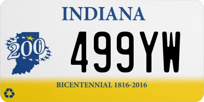 IN license plate 499YW