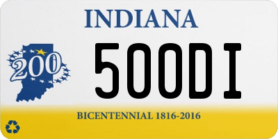 IN license plate 500DI