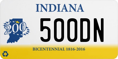 IN license plate 500DN