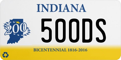 IN license plate 500DS