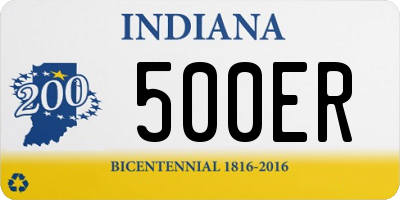 IN license plate 500ER