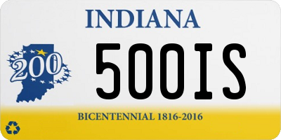 IN license plate 500IS