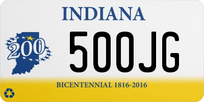 IN license plate 500JG