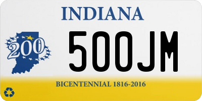 IN license plate 500JM
