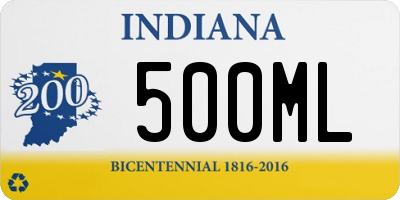 IN license plate 500ML