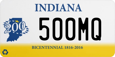 IN license plate 500MQ