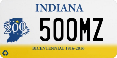 IN license plate 500MZ