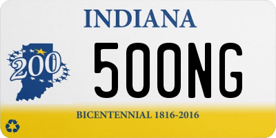 IN license plate 500NG