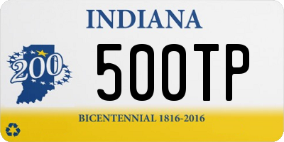 IN license plate 500TP