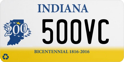 IN license plate 500VC