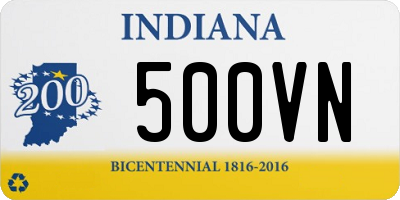 IN license plate 500VN