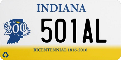 IN license plate 501AL