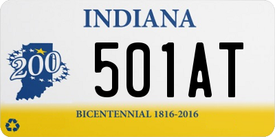 IN license plate 501AT