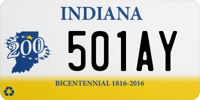 IN license plate 501AY