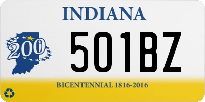 IN license plate 501BZ