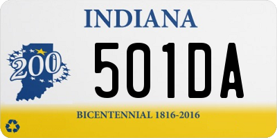 IN license plate 501DA