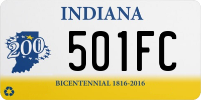 IN license plate 501FC