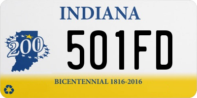 IN license plate 501FD