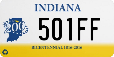 IN license plate 501FF