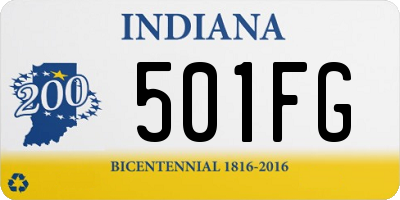 IN license plate 501FG