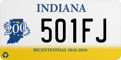 IN license plate 501FJ