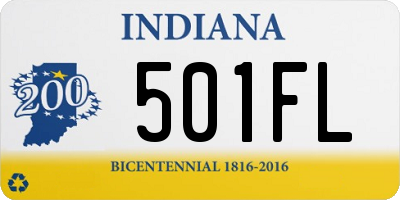 IN license plate 501FL