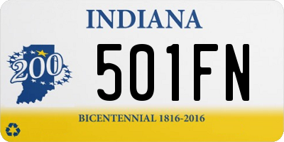 IN license plate 501FN