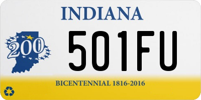 IN license plate 501FU