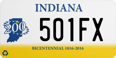 IN license plate 501FX