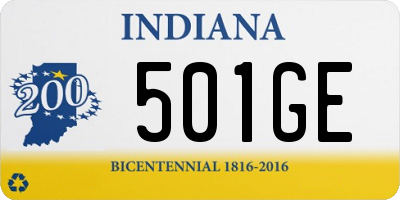 IN license plate 501GE