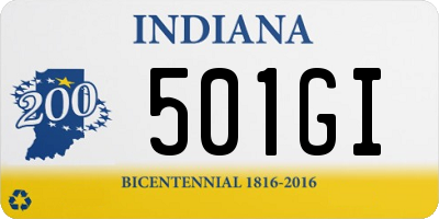 IN license plate 501GI