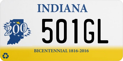 IN license plate 501GL