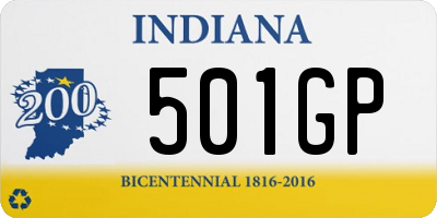 IN license plate 501GP