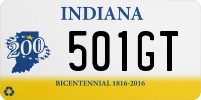 IN license plate 501GT