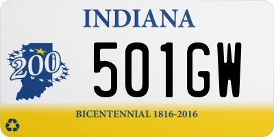 IN license plate 501GW